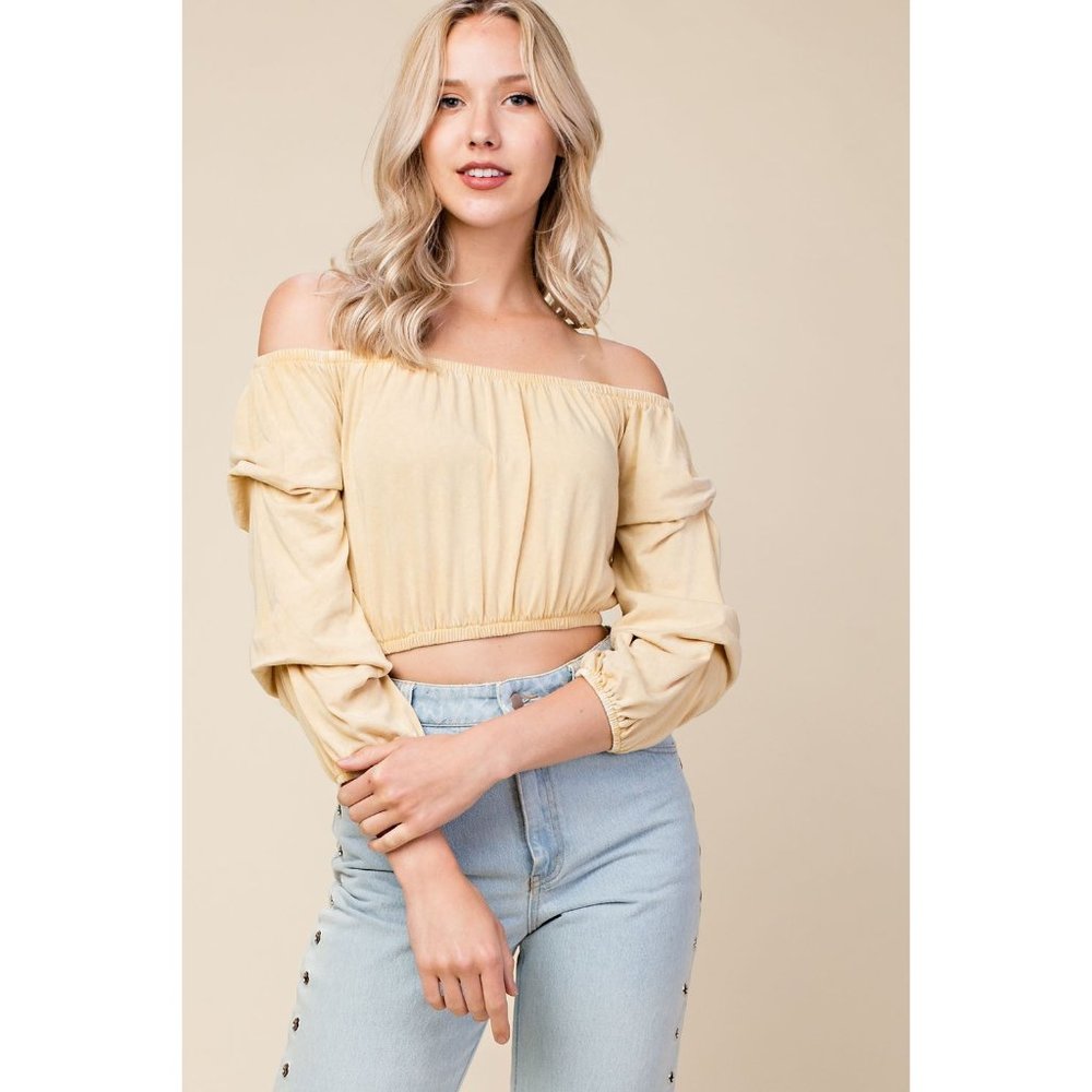 Honey Punch Crop Top, Honey - Picture 1 of 4
